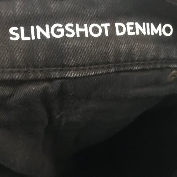 Zanerobe  Slingshot Denimo Black Button Fly Distressed Denim Jogger 32 - Picture 16 of 16